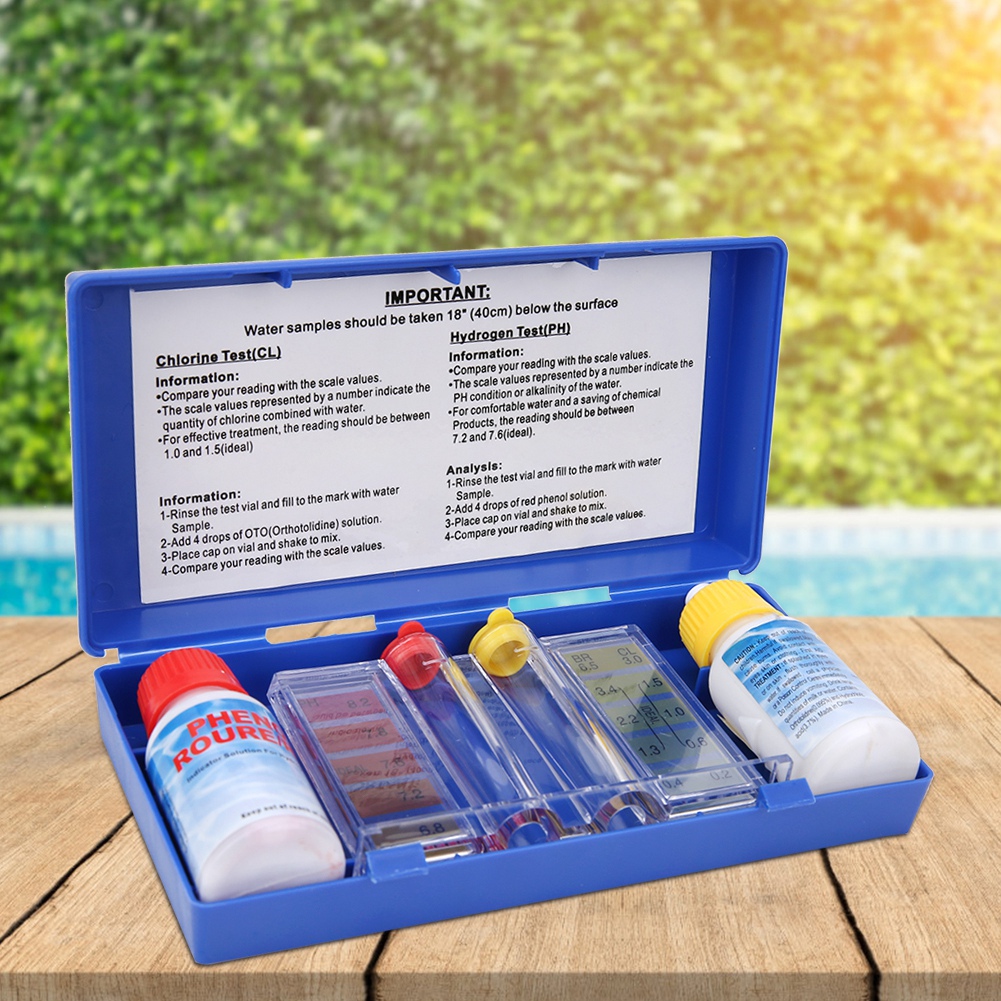 Aquarium Liquid Carbon - PH Chloor Waterkwaliteit Testkit Zwembadtester Watertestbox